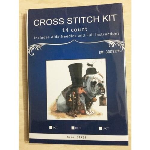 Top Quality Beautiful Lovely Counted Cross Stitch Kit Compagnons shar pei dog and fairy nimue normal HIGHER QULAITY