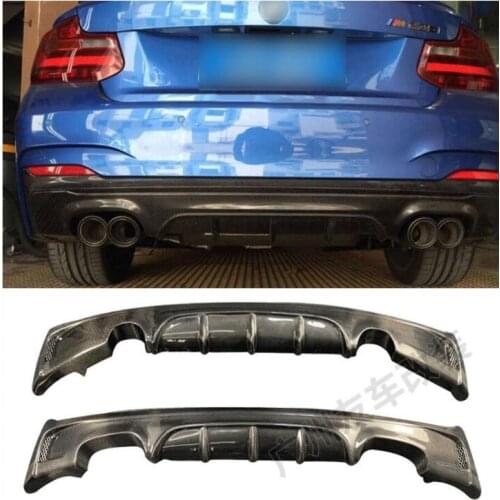 High Quality REAL CARBON FIBER REAR BUMPER TRUNK LIP SPOILER DIFFUSER For BMW 2 Series F22 F23 M235i M220i 2014 2015 2016 2017