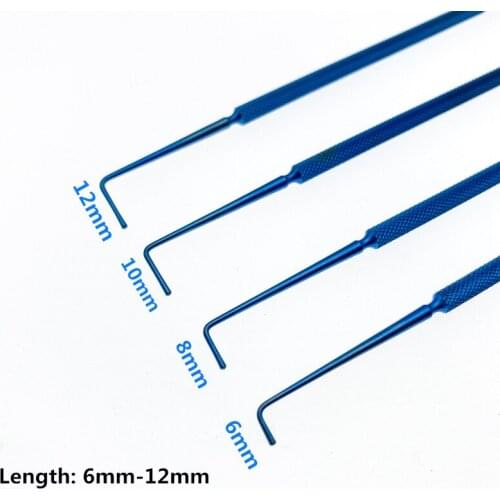 1PCS Titanium Muscle Hook 6mm/ 8mm /10mm/12mm Ophthalmic hook eye surgical hook