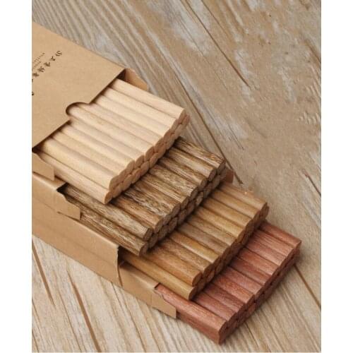 10pair/lot Japanese Natural Wooden Bamboo Chopsticks Health Without Lacquer Wax Tableware Dinnerware Hashi Sushi Chinese MF 006