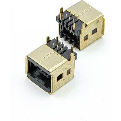 100PCS 6P multi-function Power female socket for WII Accessories Charging Port Connector computer game console plug Jack