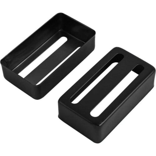 2 Pcs Metal Humbucker Pickup Cover Two-line For Electric Guitar