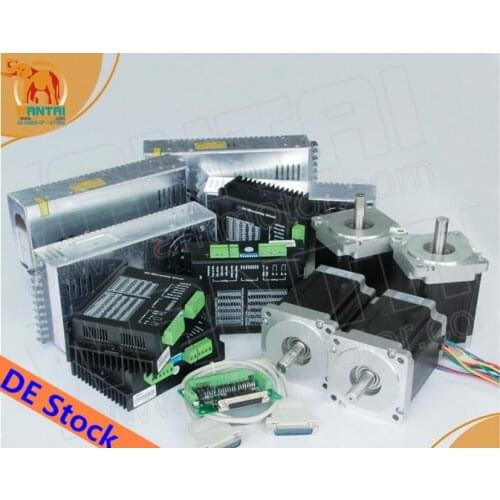 Ship From DE! 4 Axis Nema34 Stepper Motor 85BYGH450D-008 1090oz-in CNC Kit&Driver