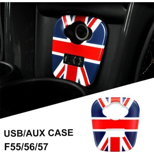 Car Cigarette Lighter AUX USB Dashboard Panel Trim Case Cover Sticker Decal For Mini Cooper F55 F56 F57 Interior Decorations