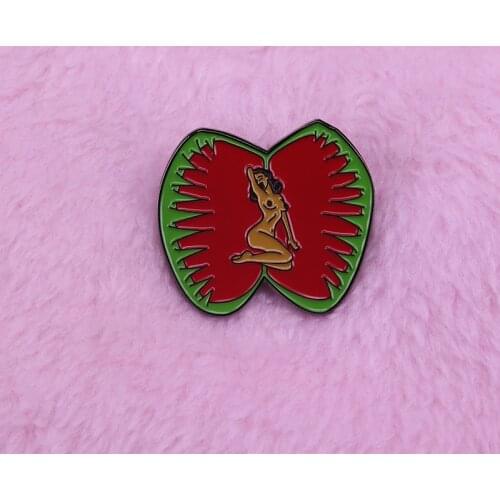 Venus in a flytrap lapel pin perfect feminist decor