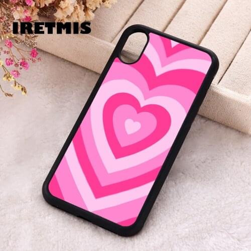 Iretmis 5 5S SE 2020 Phone Cover Case for iPhone 6 6S 7 8 Plus X Xs XR 11 12 Mini Pro Max Silicone TPU PINK LOVE TRANCE