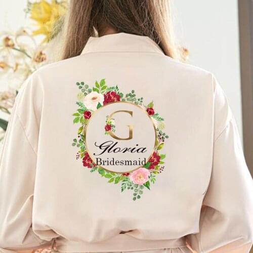 Short Kimono Robe Night Robe Bath Robe Fashion Dressing Gown Women Satin Wedding Bride Bridesmaid Robe Bathrobe