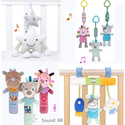 Newborn baby toys music crib mobile educational toy for babies 0-12 months childrens stroller toy bed hanging plush baby rattle
