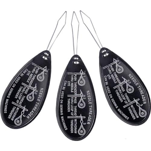 IMZAY 5pcs/3pcs DIY Threader Cross Stitch Bow Wire Needle Thread Insertion Tools Handmade sewing accessories