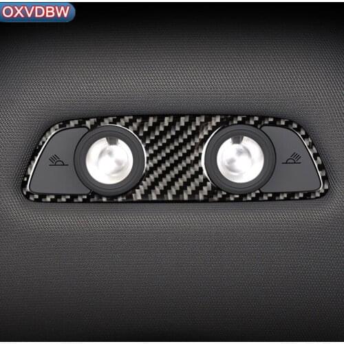 Car Interior Dome Reading Light Decoration Frame 3D Carbon Fiber Cover Trim For Audi a4 b9 RS4 S4 Accessories 2017 2018Styling