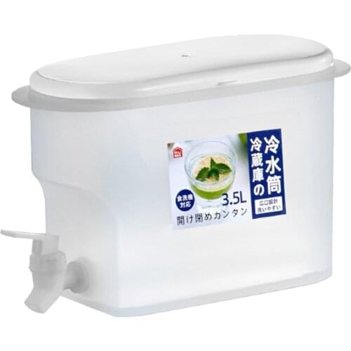 Fridge 3.5L Water Jug Beverage Lemon Juice Pitcher Container Beverage Drink Milk Fruit Tea with Faucet Leak Free Household