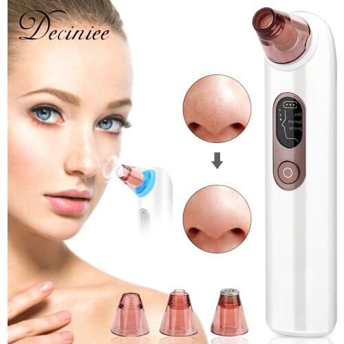 Blackhead Remover Pore Vacuum Pore Cleaner Electric Acne Extractor Kit LED Display USB Rechargeable 3 Replaceable Suction Probes