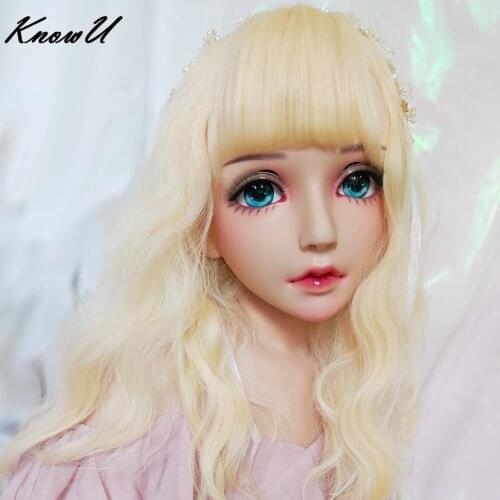 KnowU Kig Permanent Makeup Anime Crossdress Headgear Doll Cosplay Transgender BJD Resin Mask
