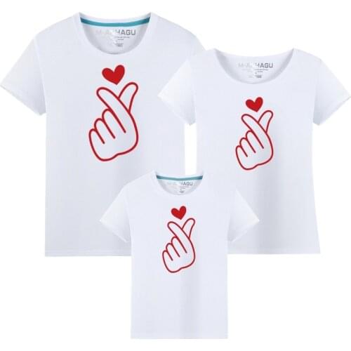 Family Matching Outfits Summer Mother Daughter Father Son Clothes Cotton Printing T-Shirt Daddy Mommy and Chidren Tops