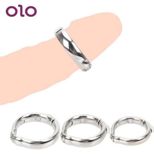 OLO Magnet Cock Ring V Type Foreskin Correction Penis Ring Metal Adjustable Size Delay Ejaculation Sex Toys For Men