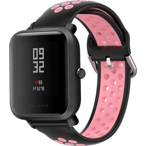 For Amazfit Bip lite Silicone Strap 20mm Watchband For Xiaomi Huami Amazfit GTS GTR 42mm Soft Bands Breathable Sport Bracelet