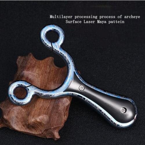 2021 New Professional Stainless Steel Outdoor Slingshot High Precision Shooting Traditional Rubber Belt Hunting Slingshot