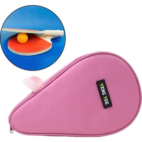 Table Tennis Bag Oxford Waterproof Dust-proof Ping Pong Case with Ball Pouch Pingpong Rackets Bat Storage Bag Solid Protector
