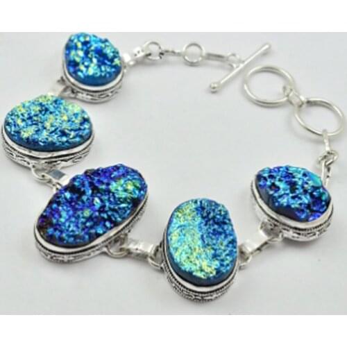 Titanium Druzy Bracelet , 21 cm, B2861