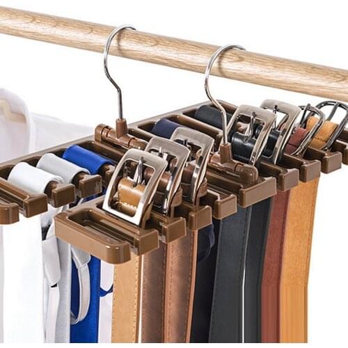 Belt Rack Hanger Finishing Tie Closet Organizer Holder Wardrobe Large Belt Storage Rack Hanging Tie Shelf Silk Scarf Rack