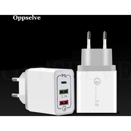 Fast Charger PD 30W Quick Charge USB Charger for iPhone Samsung Xiaomi Huawei Tablet EU Plug Device Adapter Mobile Phone Charger
