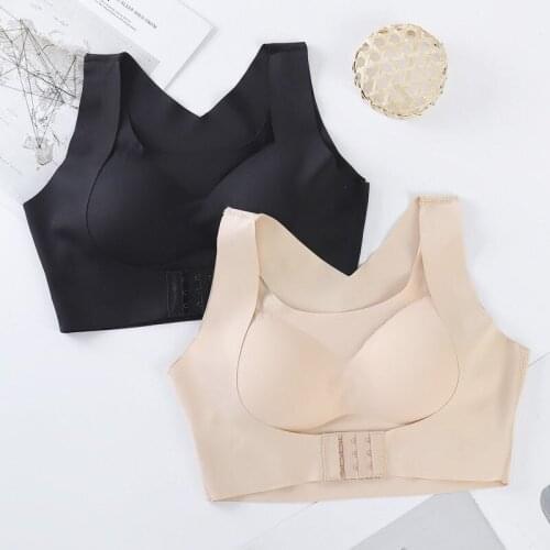 1pcs/2pcs/3pcs Women Bras For Women Push Up Bra Posture Corrector Bralette Front Closure Female Underwear Cross Back Tops