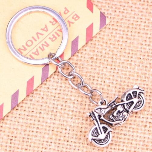 20pcs New Fashion Keychain 34*16 mm motorcycle motorcross Pendants DIY Men Jewelry Car Key Chain Ring Holder Souvenir For Gift