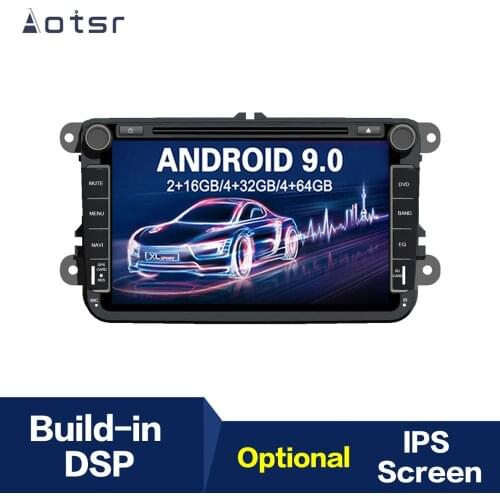 Android 9.0 Car Radio Player IPS GPS Navigation Radio For Volkswagen golf passat Head Unit Multimedia Player Tape Recorder