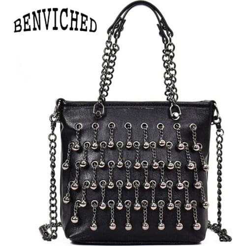 BENVICHED 2021 new Korean version personalized tassel pendant handbag single shoulder bag chain bag c126