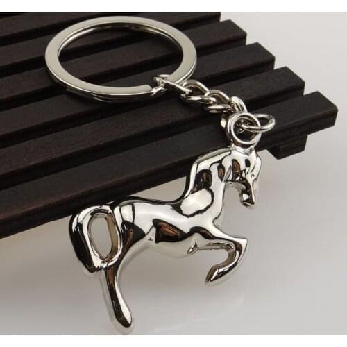 FREE SHIPPING by FEDEX 100pcs/lot 2020 New Metal Horse Keychains Zinc Alloy Horse Keyrings Key Holders