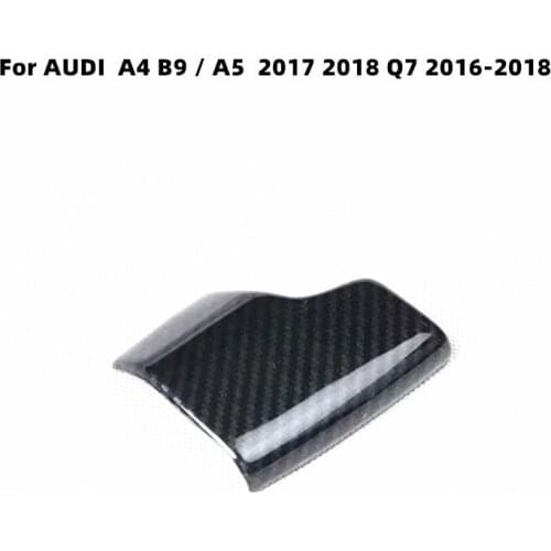For Audi A4 B9 A5 2017 2018 Q7 2016 2017 2018 Car Accessories Carbon Fiber Texture Interior Gear Shift Knob Head Cover Sticker