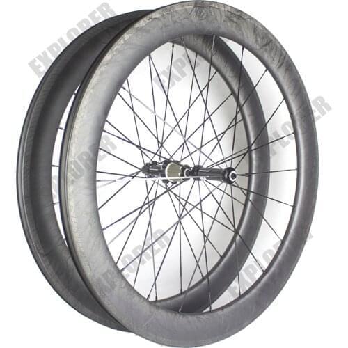 Carbon-Wheelset Marble Road Bicycle 60mm*26mm AC3 Rim Brake 700C R13/R36 Ceramic Bearings PILLAR Spokes V Brake Tubeless Ready