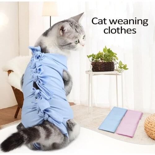 Breathable Pet Physiological Clothing Cat Bandage Sterilization Clothes Pet Recovery After Operation Coat Cat Weaning Clothes