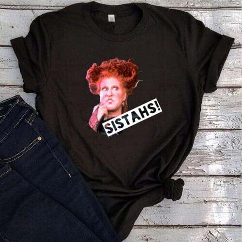 Sanderson Sisters Graphic T Shirts Aesthetic Halloween Women Tshirt Aesthetic 2021 Goth Clothes Women Plus Size Streetwear Tee