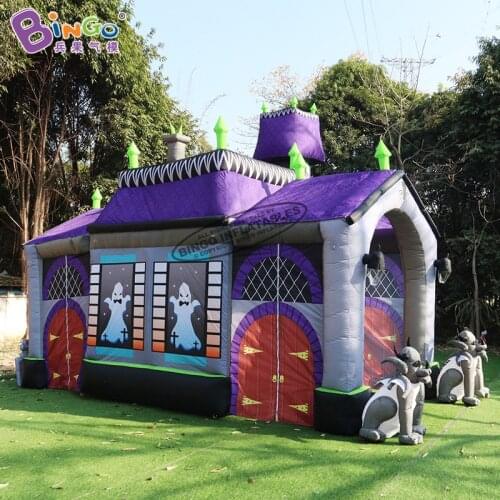 Customized 7x4x5 Meters Halloween Decoration Giant Inflatable Haunted House For Outdoor - BG-F0259