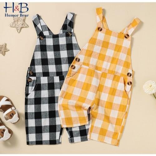 Humor Bear Summer Overalls For Girls