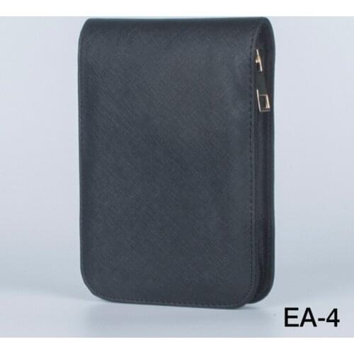 Fountain Roller Ball Pen Case Holder PU Leather Bag for 12 Pens Color Black