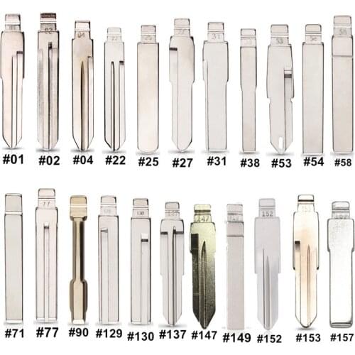 10pcs KD VVDI JMD Remotes Key Blade Uncut Flip Blank For Renault/Toyota/BMW/VW/Audi/Hyundai VA2 HON66 SIP22 VAC102 Key Blade