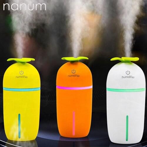 Mini carrot Humidifier Essential Oil Diffuser 200ml Aroma Lamp LED Night Light USB Ultrasonic Fogger Car air freshener