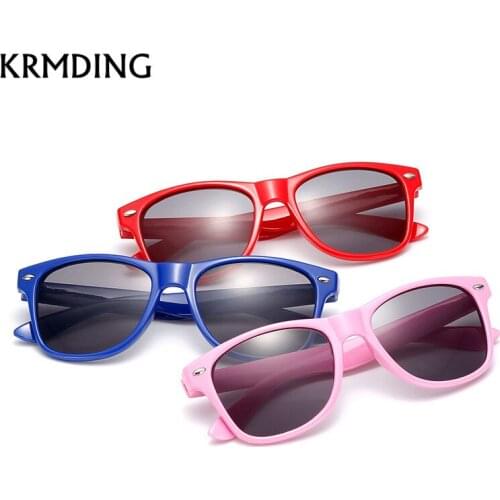 KRMDING 2018 Fashion Brand Kids Sunglasses Child Black Sun Glasses Anti-uv Baby Sun-shading Eyeglasses Girl Boy Sunglass