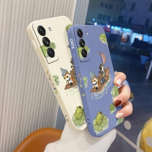 Side-printed Liquid Silicone Case For SamsungGalaxy S21 S20 S10 Note 20 10 A72 A52 A42 A32 A71 A51 A41 A31 Soft Phone Cover Case