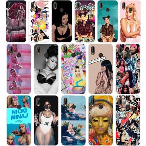 246H black nicki minaj Soft Silicone Tpu Cover Case for huawei p 20 lite pro y6 2017 mate 10 lite