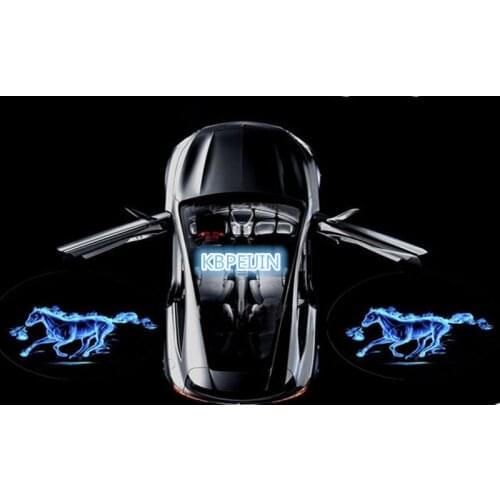 2pcs Car Styling Car Door Welcome Light Projector Logo Sticker for Mitsubishi outlander 2016 lancer 10 9 pajero asx Accessories