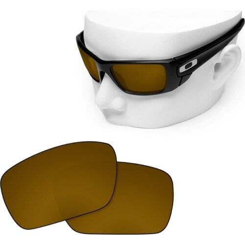 OOWLIT Polarized Replacement Lenses of Peach Gold for-Oakley Fuel Cell Sunglasses
