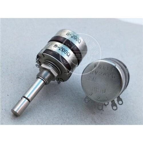 Original new 100% RV24YD 35R dual modulation potentiometer B201 B200R axis 35MM (SWITCH)