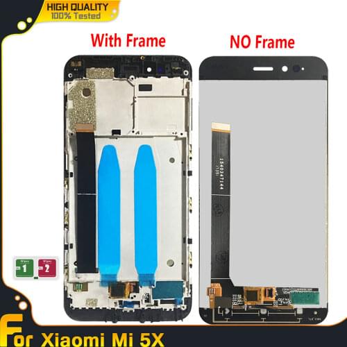 Super LCD Mi 5X Display For Xiaomi Mi A1 Mi 5X MI A1 LCD Display Touch Screen Digitizer Assembly Replacement Parts With/No Frame
