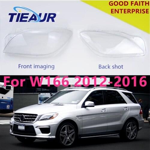 For Benz W166 Headlight Transparent Glas Lens cover FOR ML300 ML350 ML400 GL450 ML500 Headlamp Shell 12-16 Lampshade Replacement