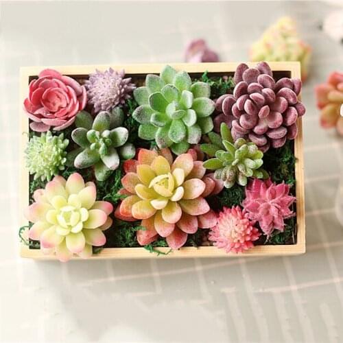 Various Lifelike Mini Artificial Succulent Flowers Foliage Plastic Plant Fake Flower Wedding Christmas Party Home Decortion