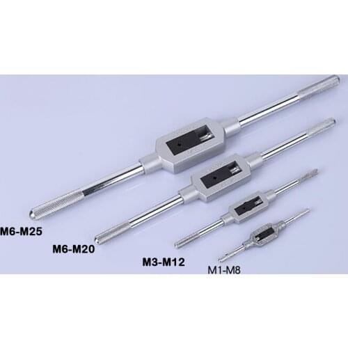 Adjustable Hand Tap Wrench Spanner Holder M1-M25 Thread Metric Handle Tapping Reamer Tool Accessories Taps and Die 4 Type Choose