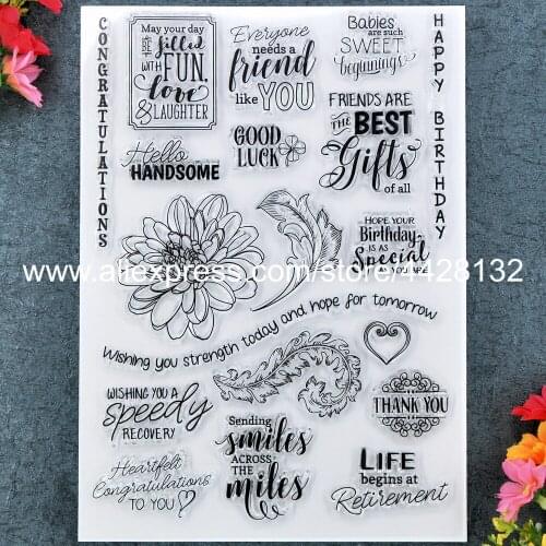 Happy Birthday Best Gifts friend Scrapbook DIY photo cards rubber stamp clear stamp transparent stamp 15.5x21.5cm 8120441
